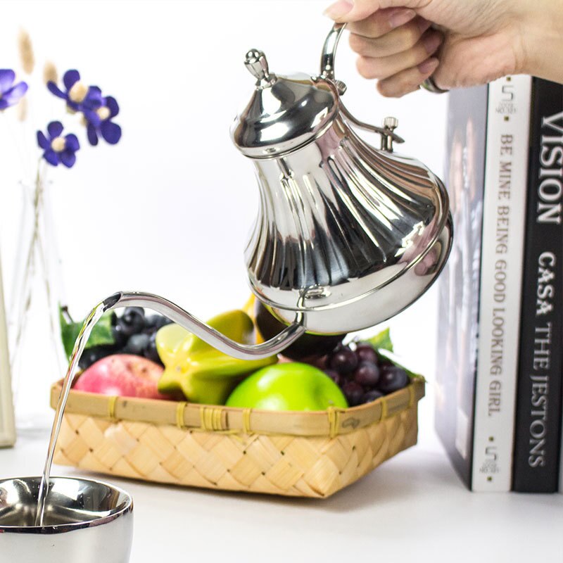 Coffee Kettle Stainless Steel Pour over Gooseneck Kettle Hand Drip Tea Pot with Long Slender Spout Coffee Drip Kettle Pot: primary color 420ml