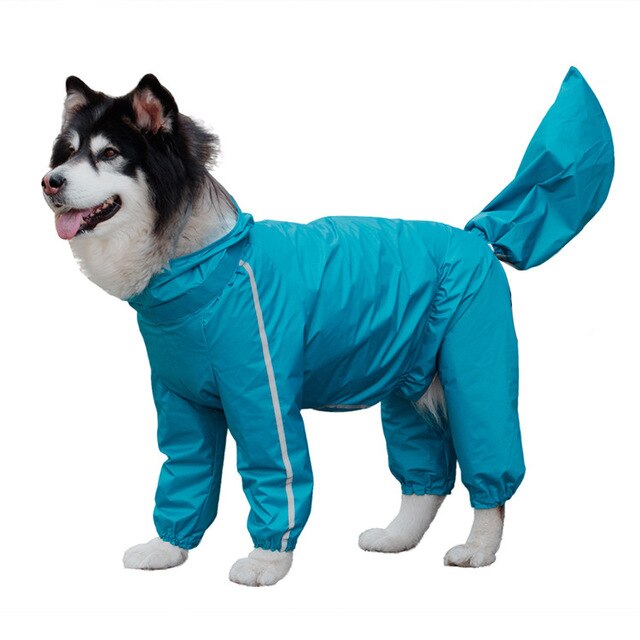 Regenmantel für hunde, reflektierend, wasserdicht, für vierbeiner, komplett inklusive schwanzschutz, regenmantel für mittelgroße und große hunde: Mädchenblau / 8xl