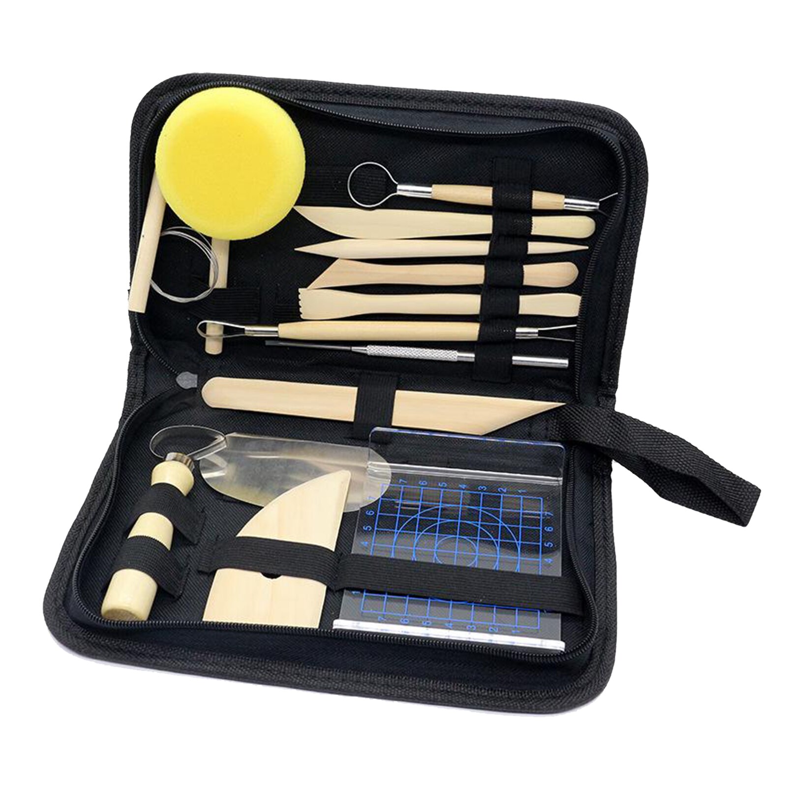 14PCS CARVING SCULPTING TOOLS SET WITH STORAGE CASE FOR KIDS ART CRAFTS