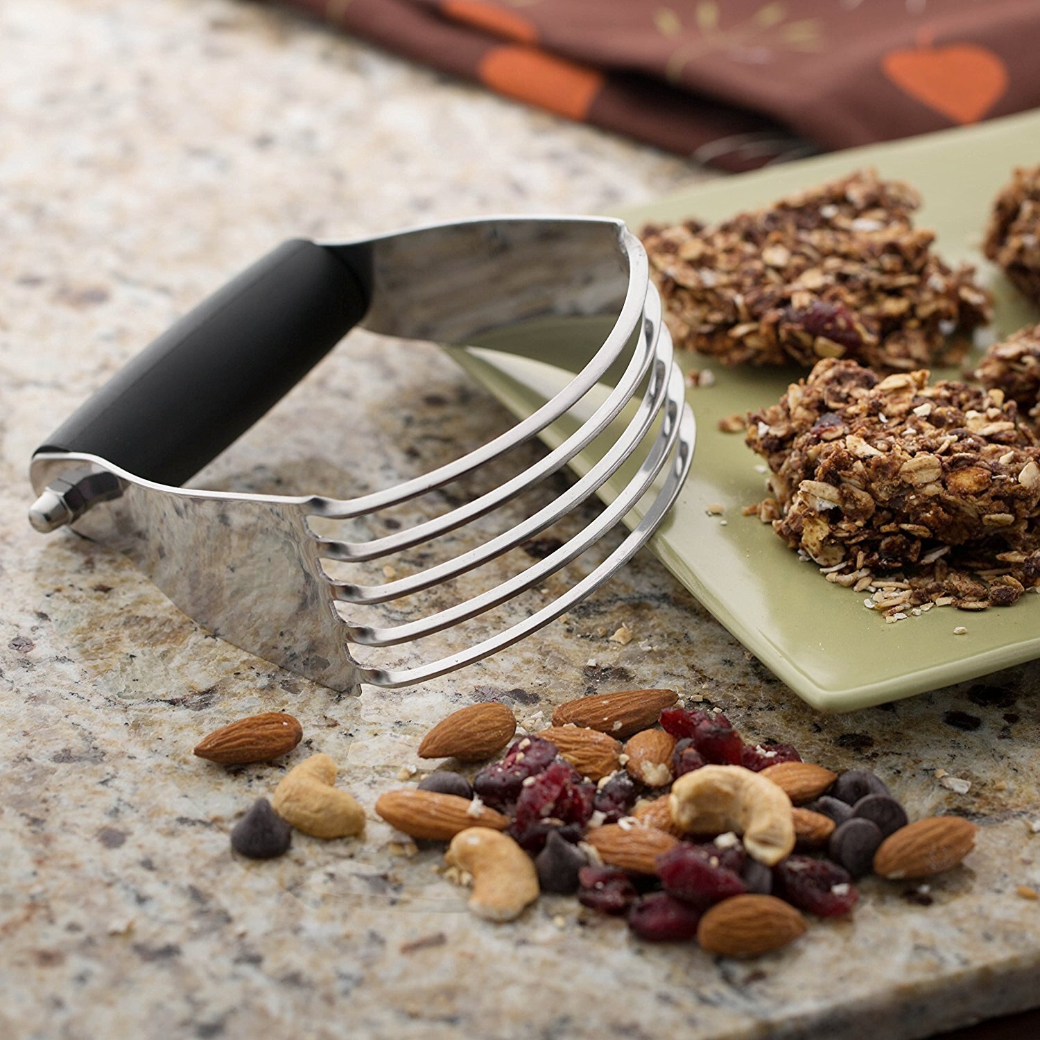 Stainless Steel Dough Blender Pastry Cutter Flour Butter Mixer Pastry Blender With Rubber Handle Biscuit Pizza Cutter Chopper