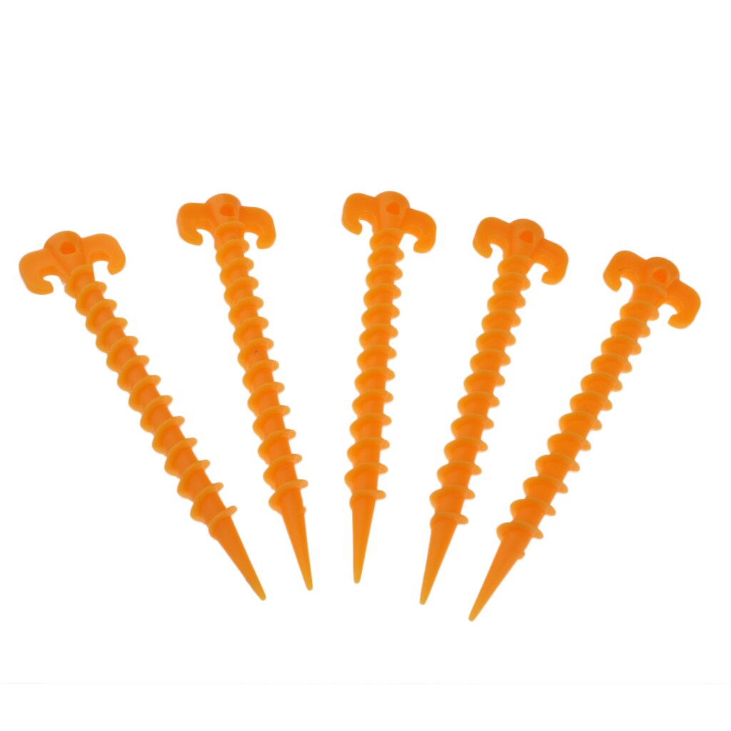 5x pp camping staver/plugger til telt fungerer godt i sand og jord til utendørs tureventyr 19.5cm