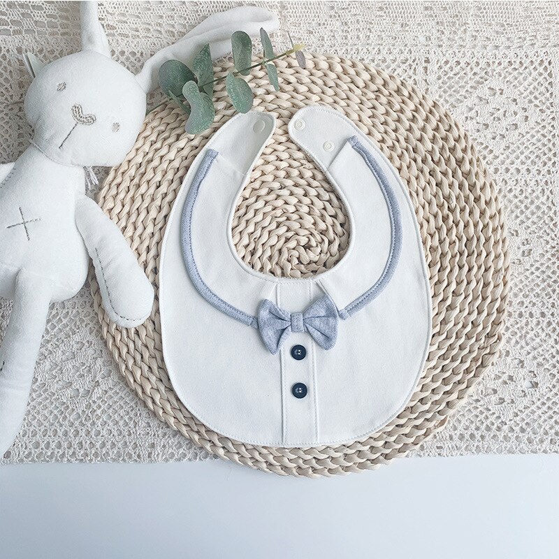 Bavoir en coton pour bébé, joli nœud papillon, serviette de salive pour garçons et messieurs, col en dentelle pour filles: 11