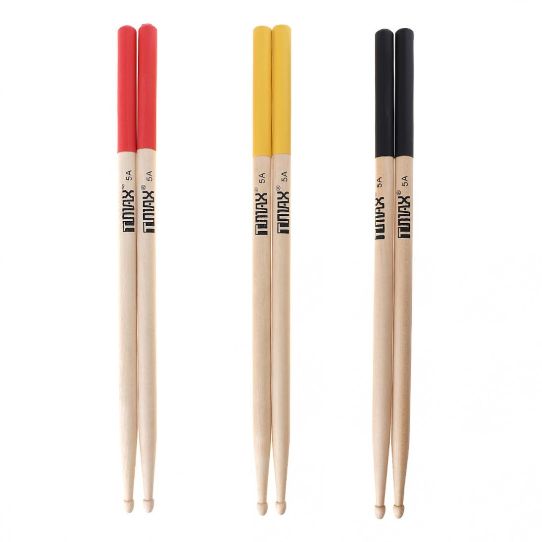 2 pièces! Le tambour en bois de baguettes d'érable de 5A colle des Options multiples de couleur pour le tambour