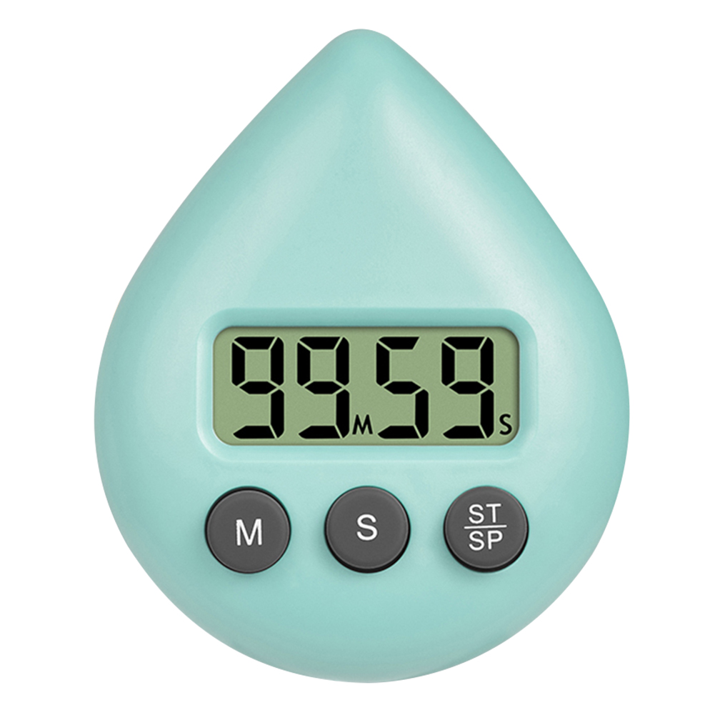 Water Electronic Digital Timer Kitchen Cooking Shower Study Stopwatch Alarm Clock Electronic Cooking Countdown Time Timer: Sky Blue