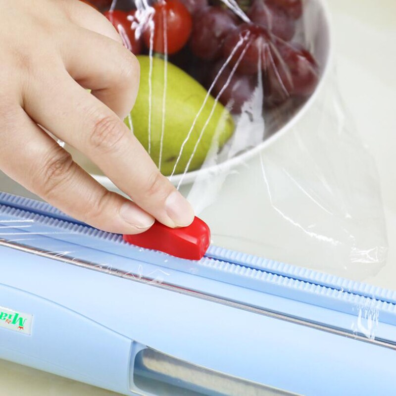 Food Wrap Dispenser/Cutter Kitchen Tool Foil Cling Film Wrap Dispenser Plastic Sharp Cutter Storage Holder Plastic Wrap Dispense