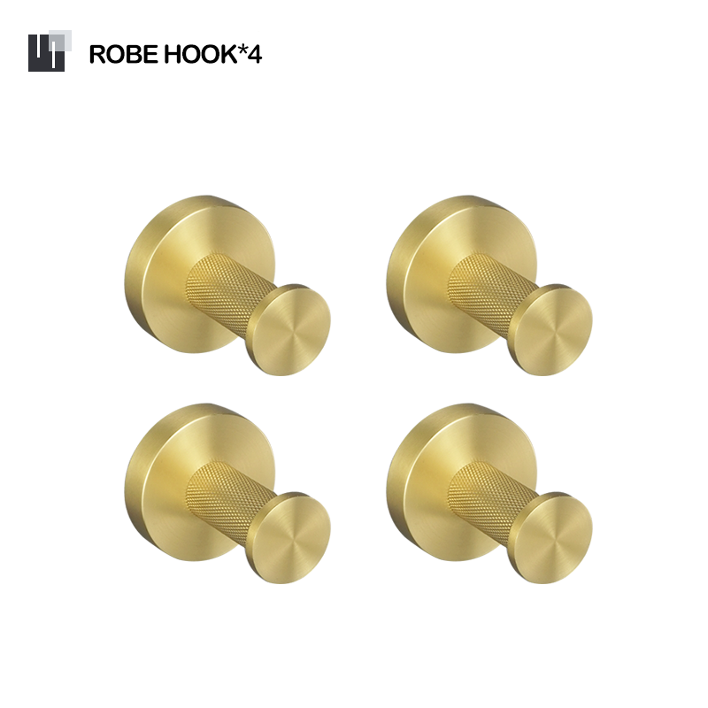 Brushed Gold Bathroom Accessories Set Hardware Kit Wall Mount Hand Towel Bar Rack Toilet Roll Paper Holder Robe Hook Hanger: light green