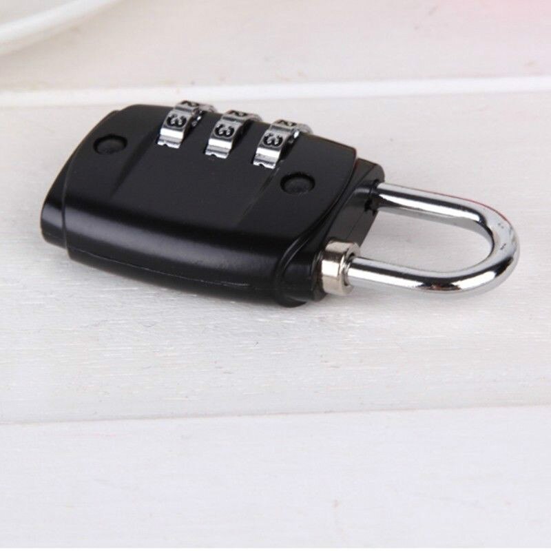 Padlock 3 Dial Digit Password Combination Password Lock Suitcase Luggage Metal Code Lock Mini Coded Keyed Anti-Theft Locks