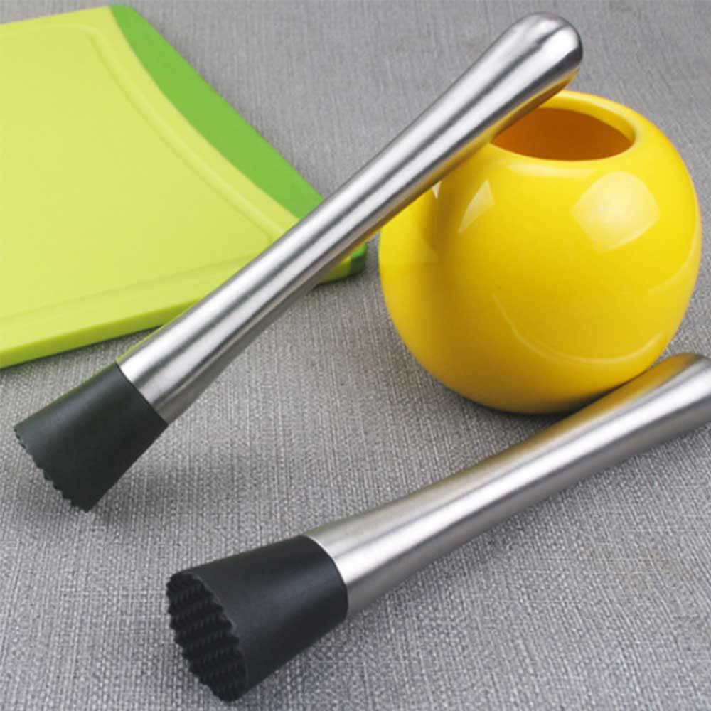 2pc Stainless Fruit Muddlers Caipirinha Pestles Cocktail Ice Hammer Crushed Popsicle Lemon Squeeze Tool Bar Tool Kitchen Gadgets