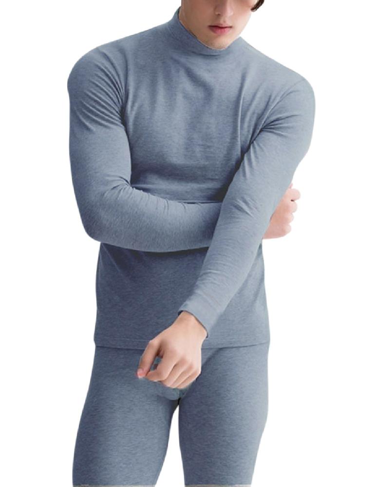 Zacoo Men Underwears Sets Long Johns Solid Black Big Size Thick Warm Tops Pants Men's Causal Thermal Underwear Sets san0