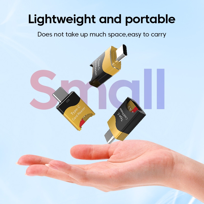 Elough Mini Lettore di schede di tipo C Mobile OTG Micro SD Slot per schede nascoste in lega di alluminio Plug Play Flash Drive per Huawei iPad MacBook