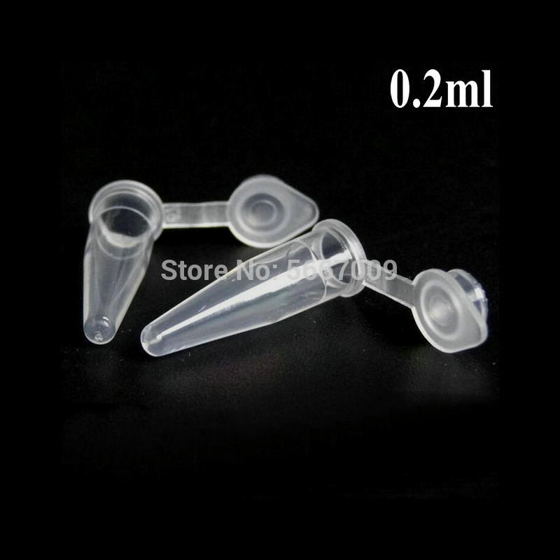1000 Stks/partij 0.2 Ml Betaalbare Laboratorium Clear V-Vorm Plastic Centrifugebuis