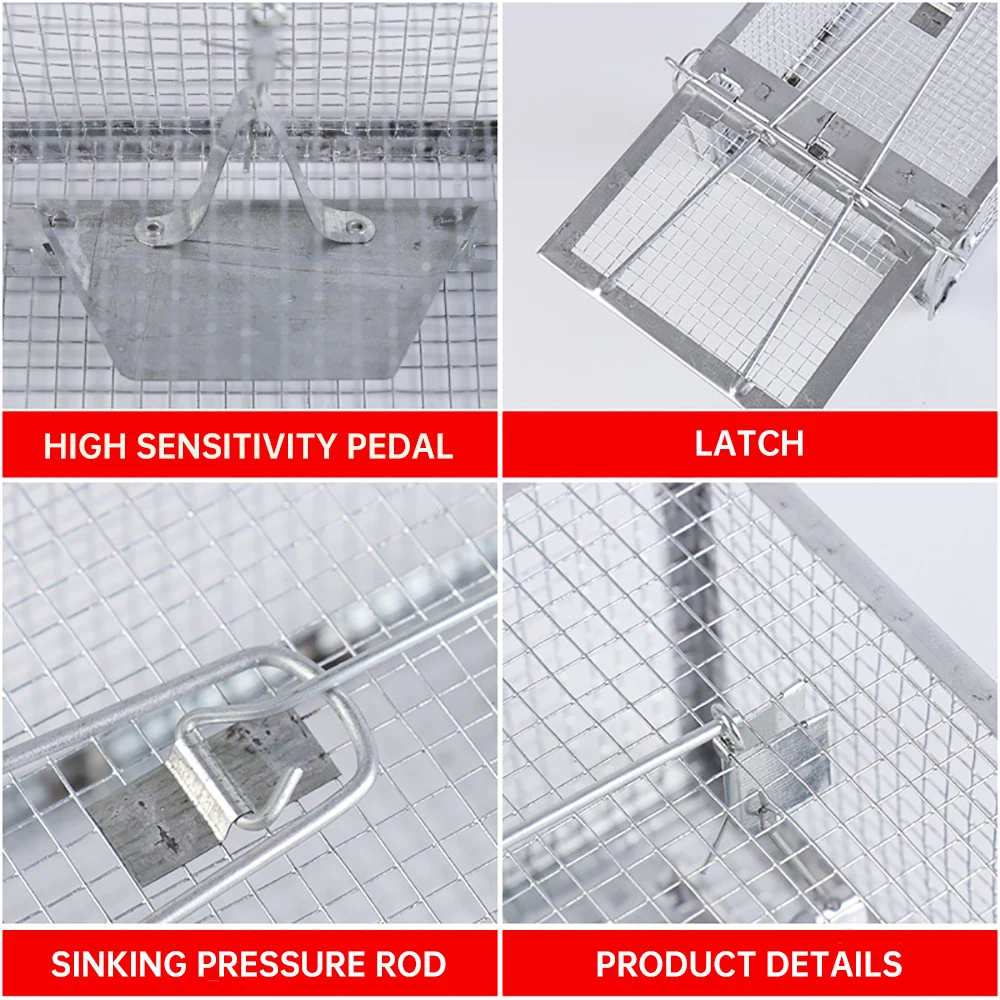 Live Humane Cage Trap for Squirrel Mouse Rat Mice Rodent Animal Catcher for Indoor and Outdoor Small Animal