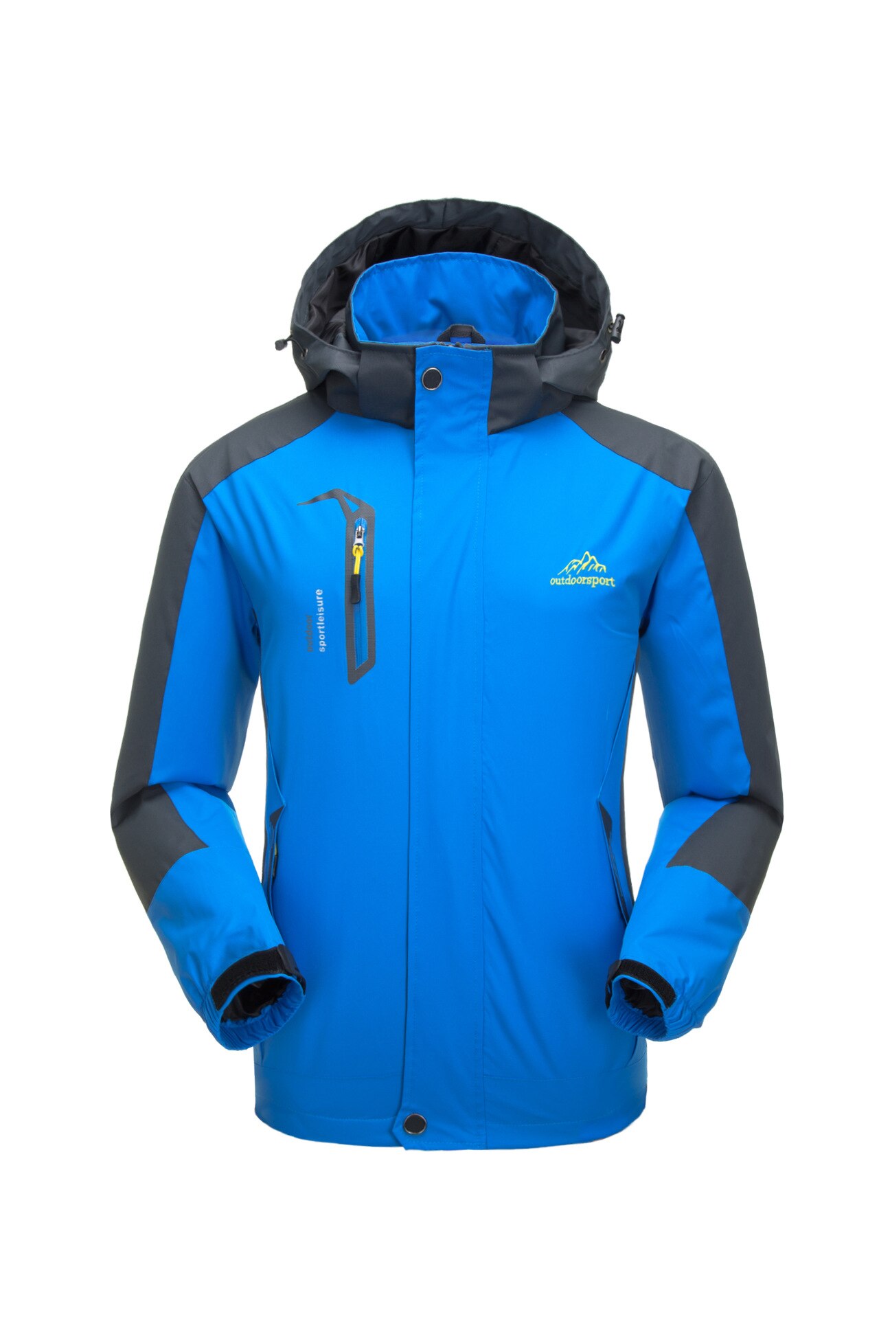 Outdoor Hiking Windbreaker Jacket,Men Equestrian Camping Mountain Climbing Breathable Jacket,Quick Dry Thermal Sport Jacket: Blue / XXL