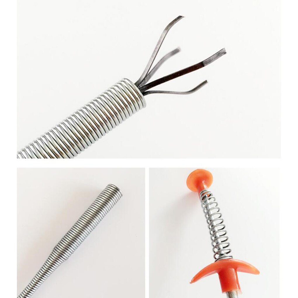 33.4 Inch Spring Pipe Dredging Tools, Drain Snake, Drain Cleaner Sticks Clog Remover Cleaning Tools Household for Kitchen Sink