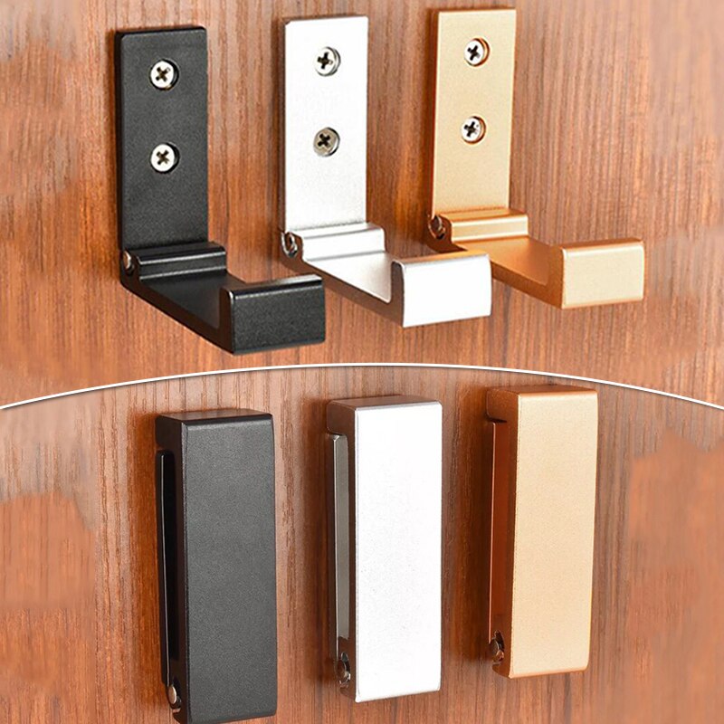 Ganchos plegables para puerta de pared, Perchero de ropa, sombrero, bolsos colgadores de aleación de aluminio, cocina, baño, ganchos de toallas a prueba de herrumbre, gancho individual plegable