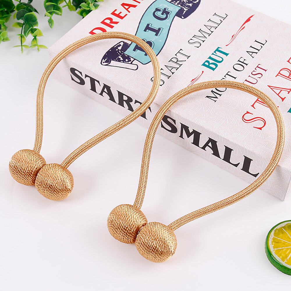 2 Stuks Sterke Magnetische Gordijn Tiebacks Gordijn Clips Tie Band Backs Houders Handig Gordijn Gesp 8 Kleur: Geel