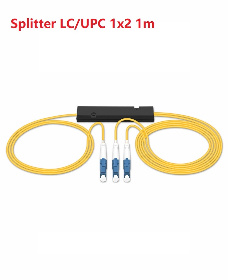 10 stücke LC/UPC 1x2 PLC Fiber optisch Splitter Mini Modul LC/UPC FTTH Faser Splitter LC Einzigen Modus Optik Splitter Kasten