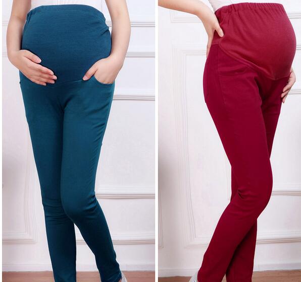 Forår / sommer leggings pleje af gravide gravide mavebukser bukser var tyndt tøj til gravide