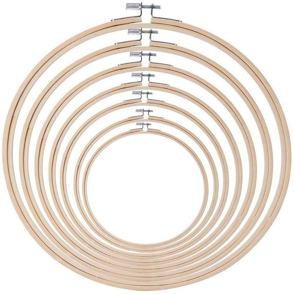 3Pcs 3 Sizes Round Baboo Ebroidery Hoop Circle Cross Stitch Hoop Ring - View #8