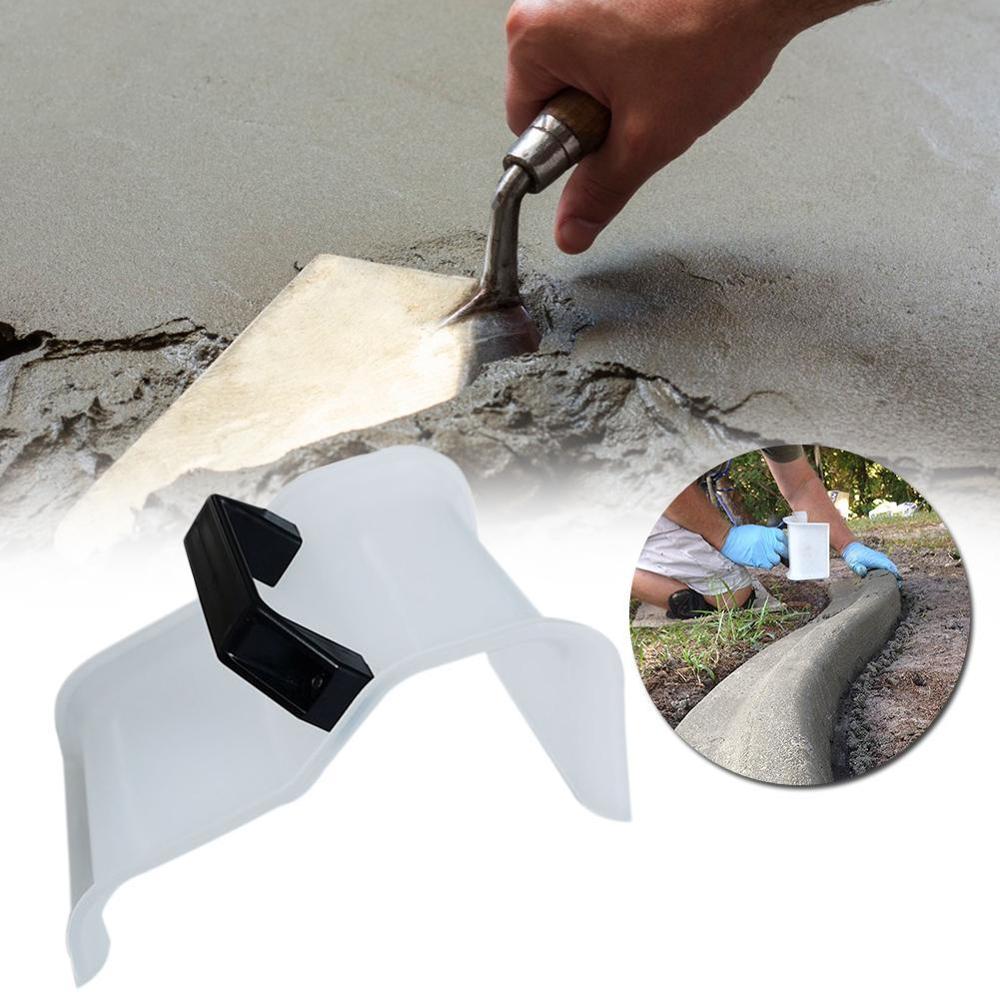 Paisajismo DIY con mango para modelismo, paleta de hormigón para jardín, herramienta de curva para skiming, azulejo, lechada, enyesado