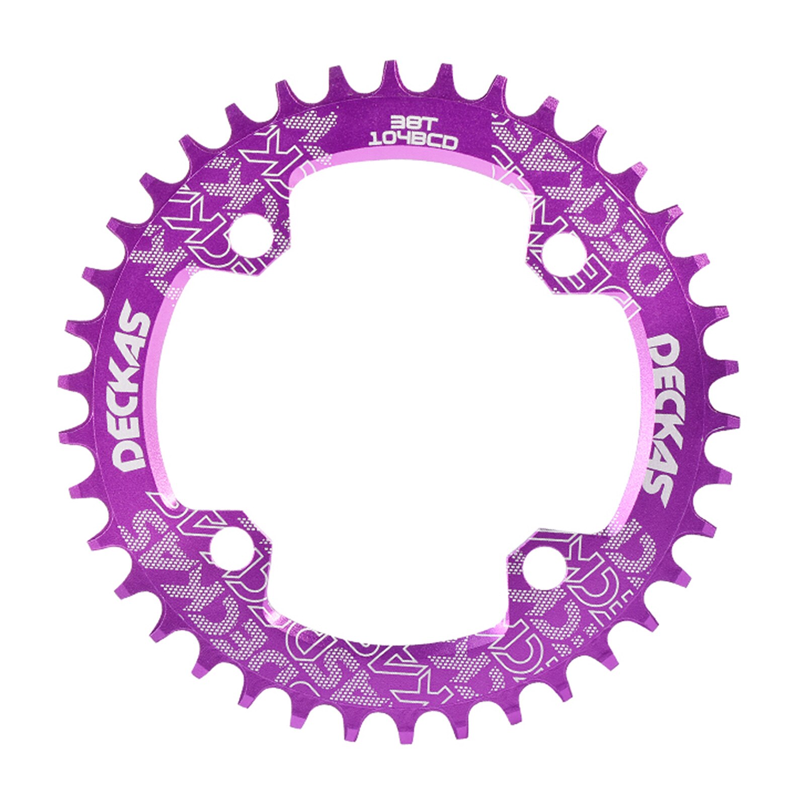 Round Narrow Wide Chainring Gear Bicycle Disc 36T 104BCD Oval Plate Crankset 104bcd Multi-color Single Speed Chainwheel: Purple / Circularity