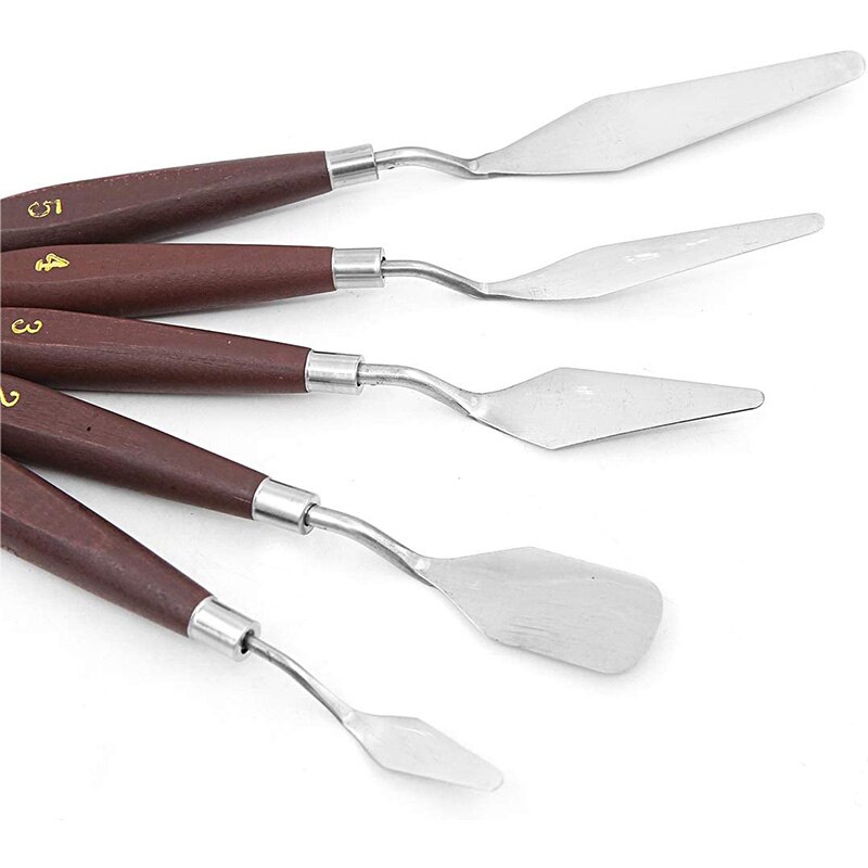 10Pcs Palette Knife Set, Palette Knife Painting Tools, Art Painting Palette Knives, Mixing Scraper Kit for Artist Oil