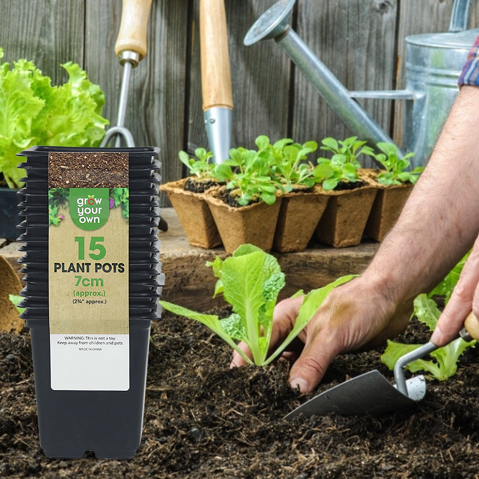 12/15pcs Square Plastic Black Color Flower Pots Garden Planters Small Square for Succulent plants vegetable 35a