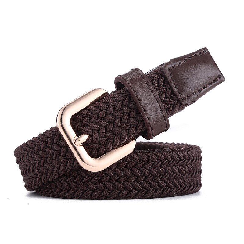 ZLD – ceinture en toile unisexe, alliage, boucle ardillon, costume parent-enfant, tissage décontracté, toile tissée simple, bande élastique unie: 12