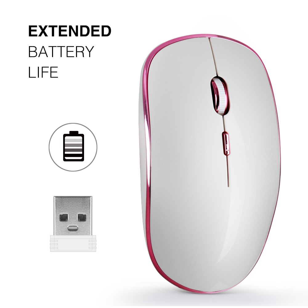 JOYACCESS Wireless Mouse Computer Thin Mouse 2400DPI Silent Mause Ergonomic Mouse 2.4Ghz USB Optical Mice for Laptop PC Desktop