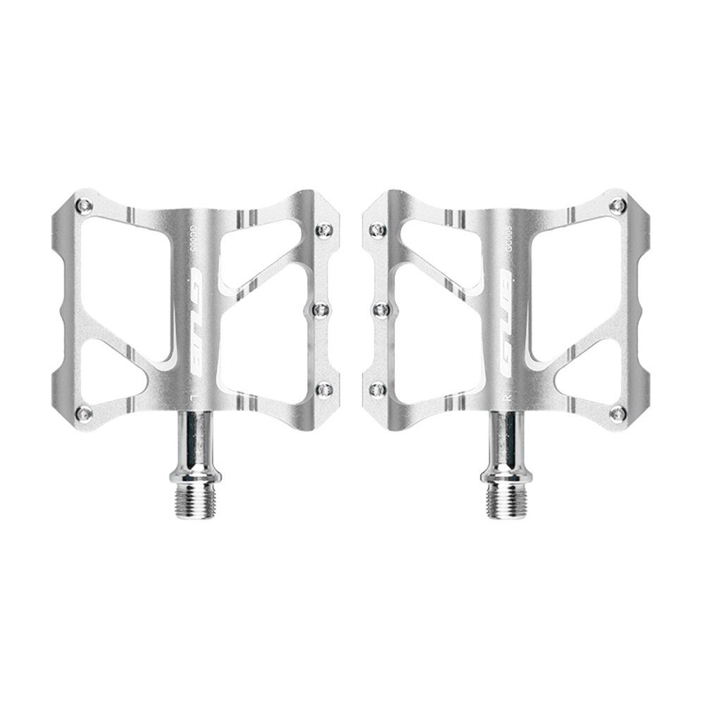 GUB-Pedales de plataforma plana, de aluminio, con eje cromado, para bicicletas de montaña y carretera, Pedales Ultraligeros para ciclismo GC005: Titanium