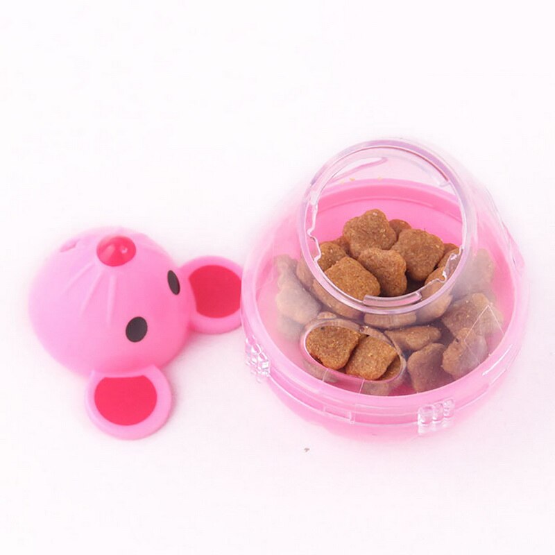 Kæledyrsfoder legetøj kattemus mad rullende lækage dispenser skål spiller træning pædagogisk legetøj til kat killing katte legetøj