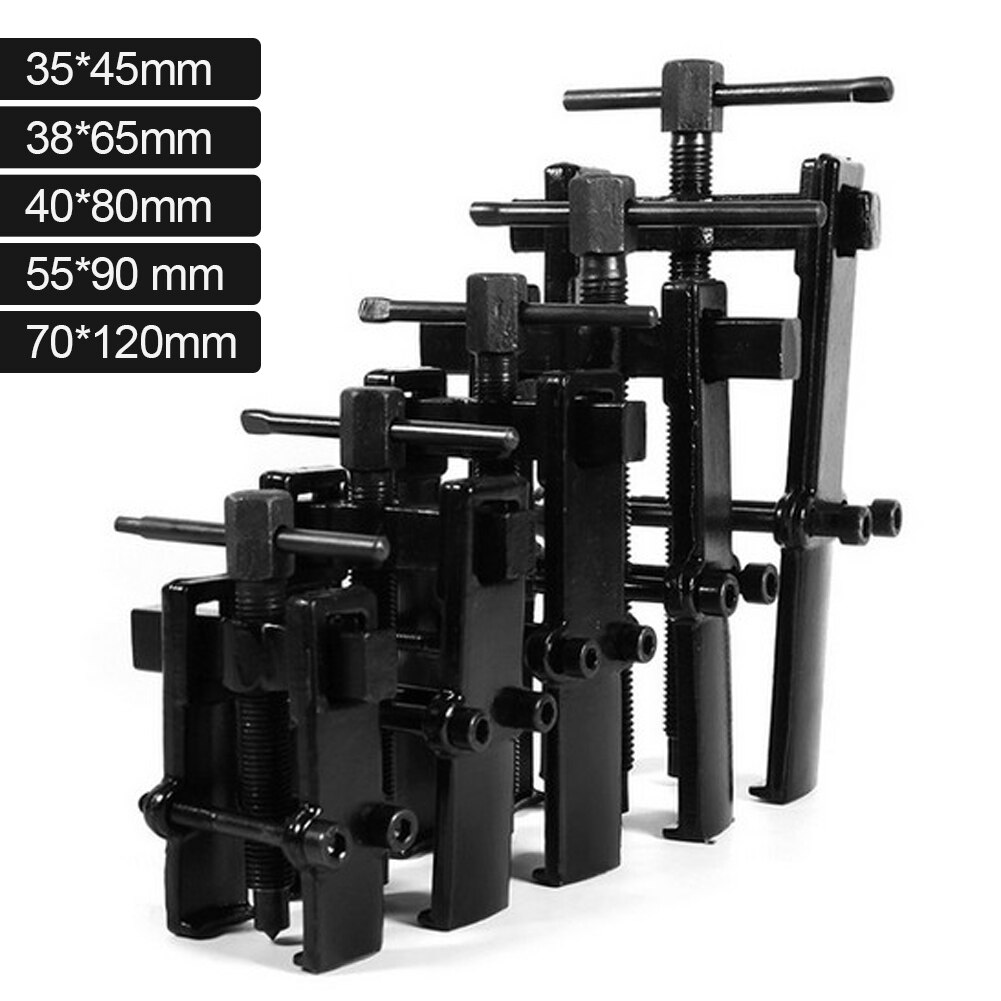 Black Plated Forged Dual-jaw Durable Gear Puller Solid Bearing Pulling Remover Forging Heavy Duty Automotive Machine Tool Kit