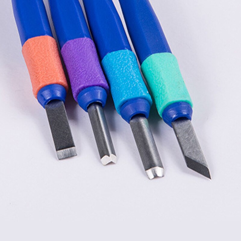 3-5pcs/Set Plastic Hand Wood Carving Tools Chip Detail Chisel Set Knives Tool for Woodworking Hobby Artist Crafts Cutting