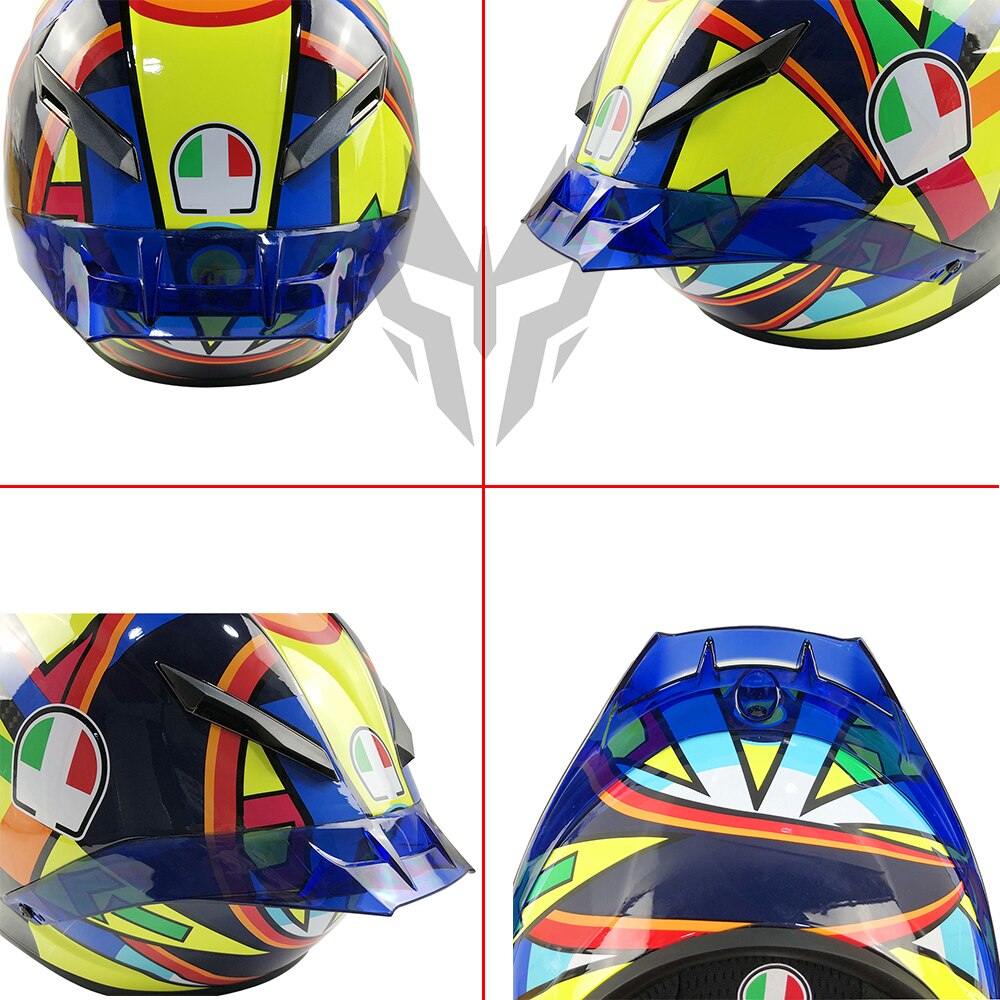 Alerón para casco de 7 colores, accesorios para motocicleta, adecuado para AGV Pista GP R GP RR