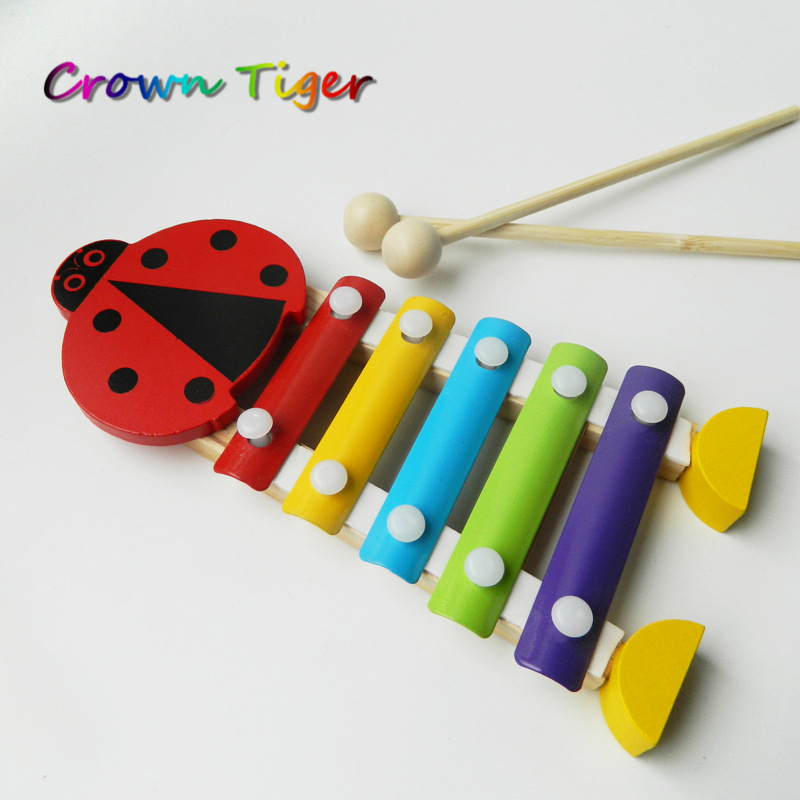 Piano xilófono de juguete con 5 tonos para bebés y niños, máquina para hacer ruido, desarrollo de la sabiduría musical, rompecabezas, juguete educativo clásico