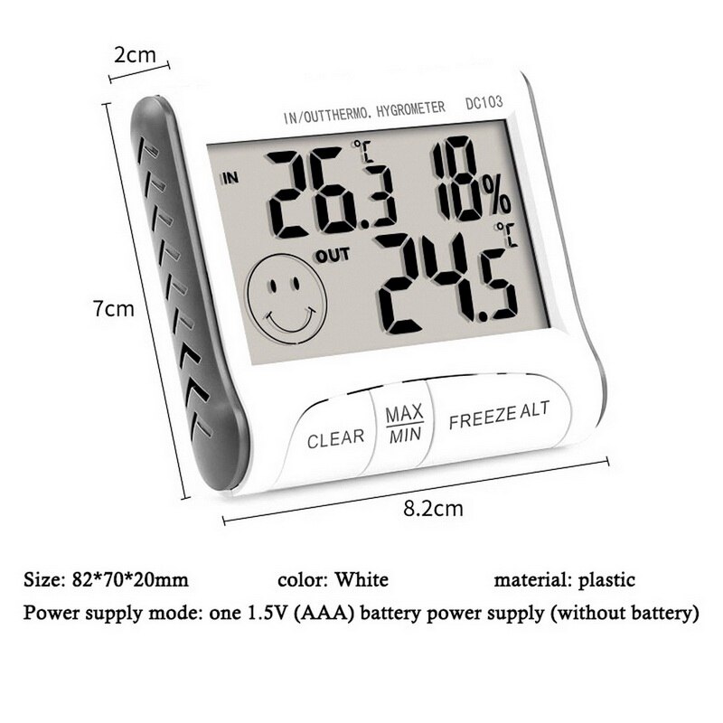 Strong Magnet Digital Humidity Display Hygrometer Thermometer Indoor Outdoor Temperature Humidity Monitor With Probe