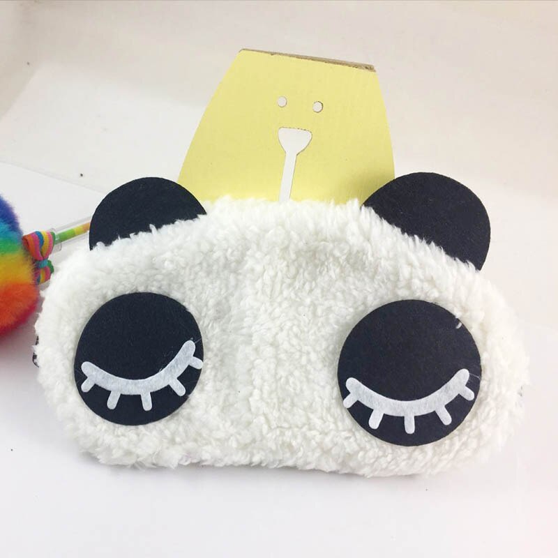 1pcs 18x9cm Lovely Panda Face Sleep Masks Eye Mask Sleeping Blindfold Nap Cover Health Care Tools Portable Sleeping Eye Mask: C