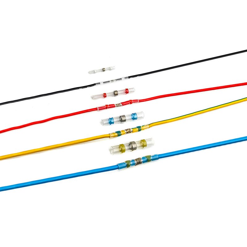 20/50PCS Waterproof Solder Seal Sleeve Splice Terminals Heat Shrink Electrical Wire Connector Butt Connector Insulated Soldering