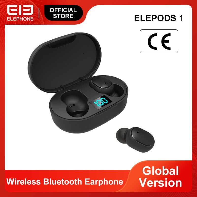 ELEPHONE ELEPODS 1-auricular TWS, inalámbrico por Bluetooth 5,0, auricular con control de voz, reducción de ruido y Control táctil con pantalla LED