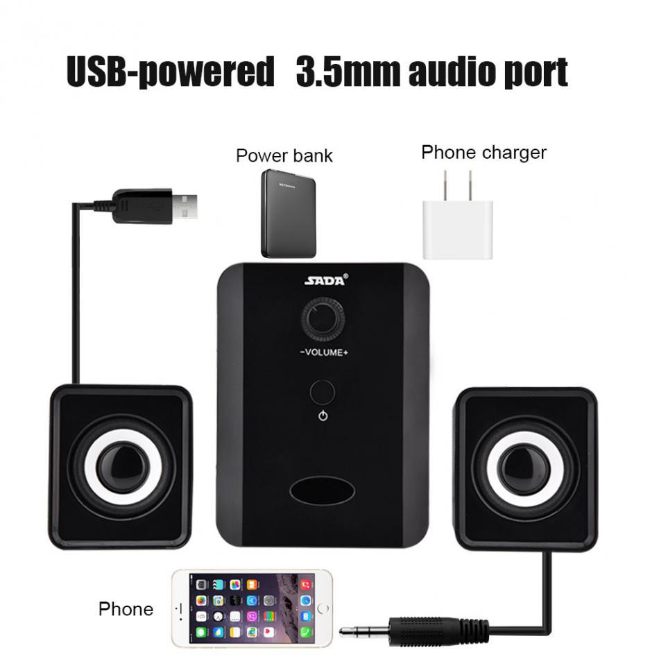 Ostart D-201 USB combinazione cablata altoparlante domestico portatile cablato/Bluetooth altoparlante per Tablet altoparlanti audio Stereo per PC portatili