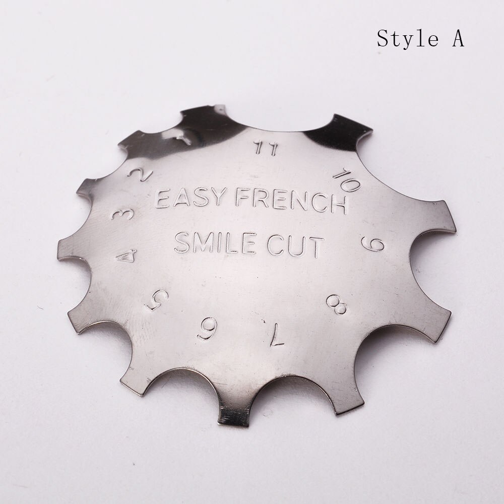 Metaleikkuri kynsimalli tee itse arvokas ranskalainen leikkuri kynsi manikyyri kynsitaidetyökalu poly smile line vinkit leikkuri ranskalainen leikkaus: A