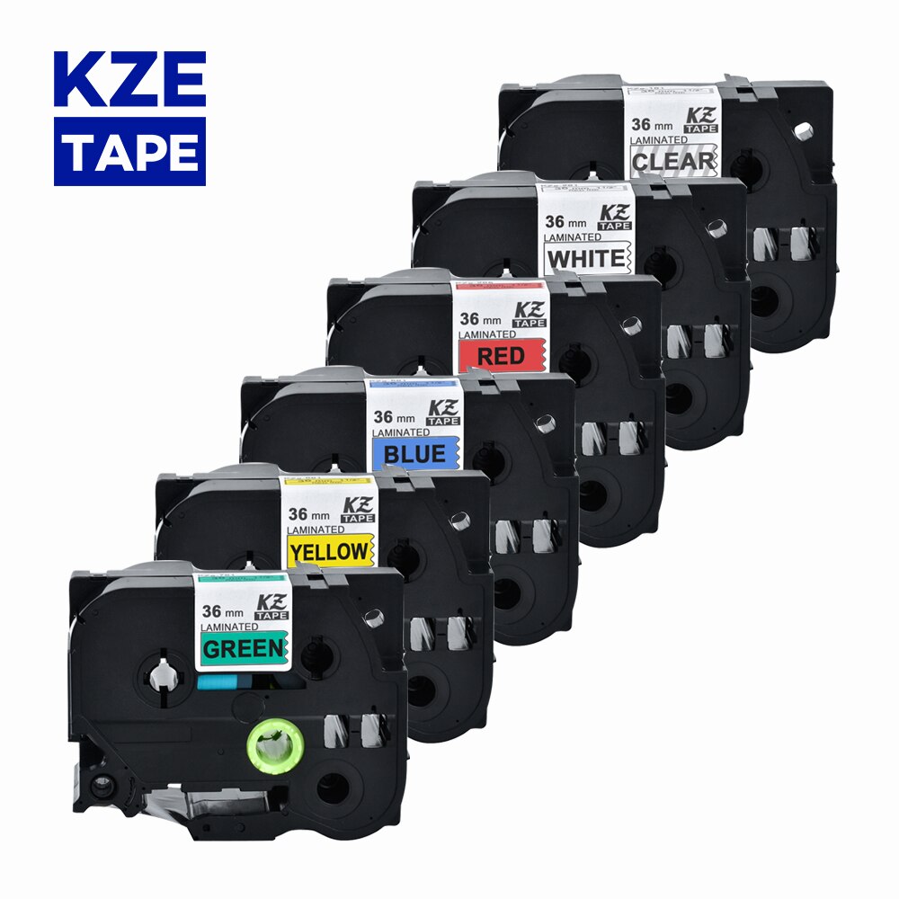 1 SZTUK 36mm Wielokolorowa laminowana taśma etykietowa 261 do drukarek Brother p-touch PT-9600 PT-3600PT-910B PT-9700 Tze-261 tze-261