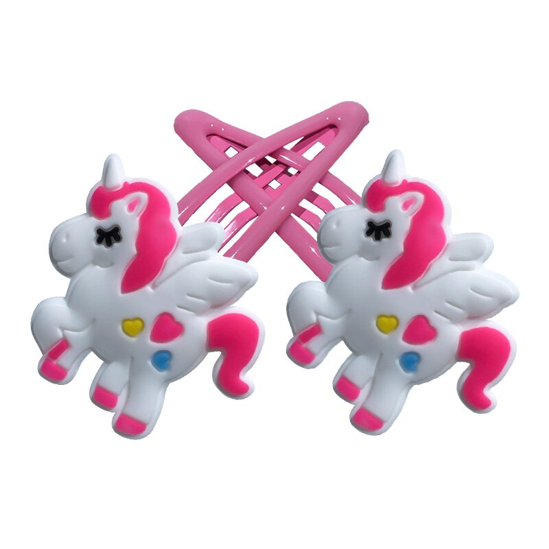 Eenhoorn Elastische Haarbanden Kids Rubber Hoofdbanden Haar Clips Haarspelden Meisjes Hoofddeksels Kinderen Haaraccessoires: 1pair  2027-04