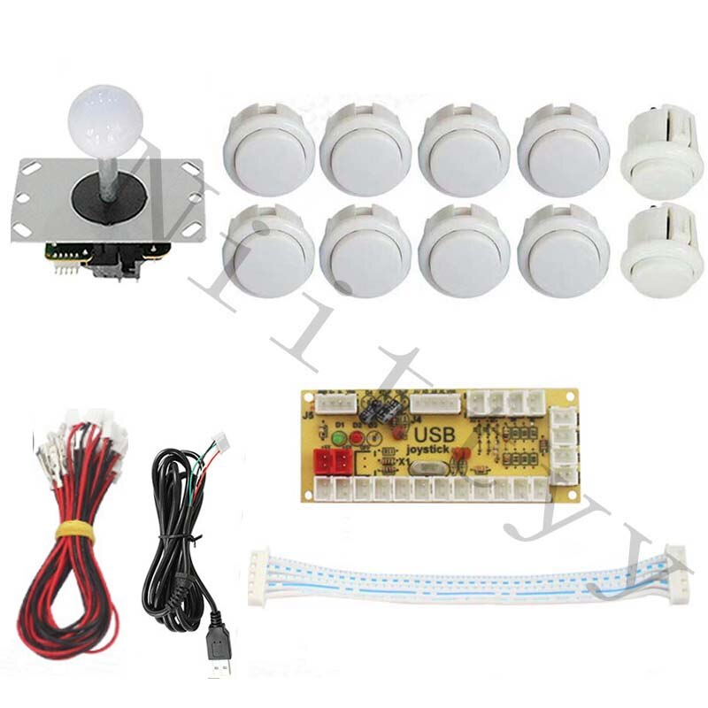 Zero Delay Arcade cabinet DIY kit Sanwa Joystick Copy SANWA OBSF-30 Push Button for PC PS3 USB to PC / Raspberry Pi