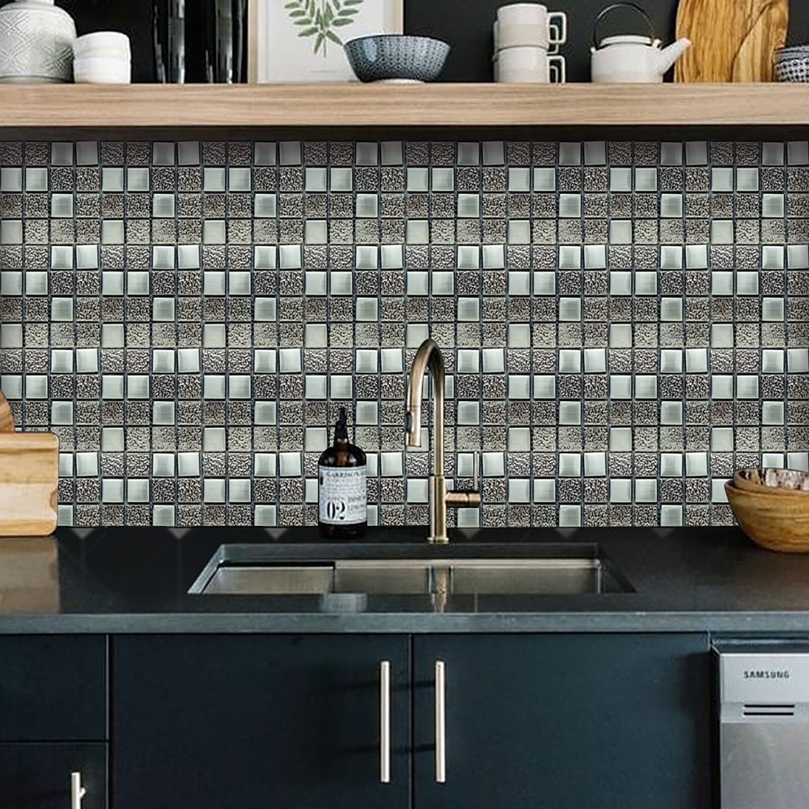 10Pc 3D Mozaïek Kristal Tegel Sticker 10X10Cm Panel Behang Thuis Woonkamer Decor Tv Keuken Huis badkamer Decor Stickers