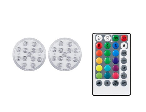 28key RF remote distance 50m Magnetic Submersible 13 Led RGB Light with Suction Cup for Fountain Pool Underwater Night Lamp: 1 controller 2 light