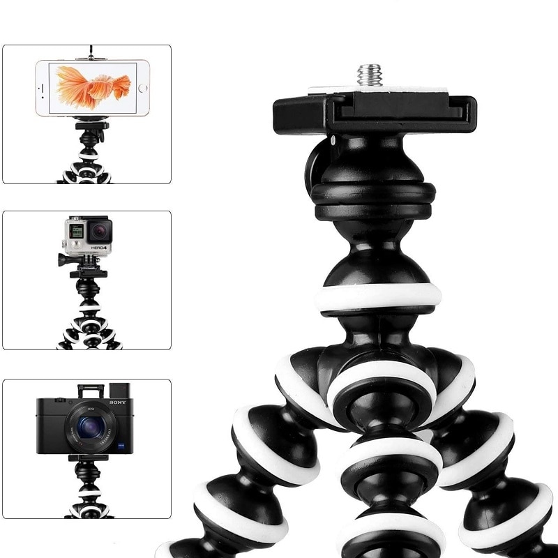 Bläckfisk flexibelt stativ gorillapod för telefon telefon mobiltelefon smartphone dslr och kamera bord skrivbord mini stativ