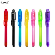 3/4/7pcs 2 in 1 Magic Luminous Light Combo Pen UV Writing Invisible Ink Magic Pen Kid Toy Ballpoint Art Marker Pens