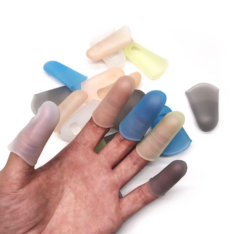 anti-slip soft reusable silicone rubber finger cots for protect finger