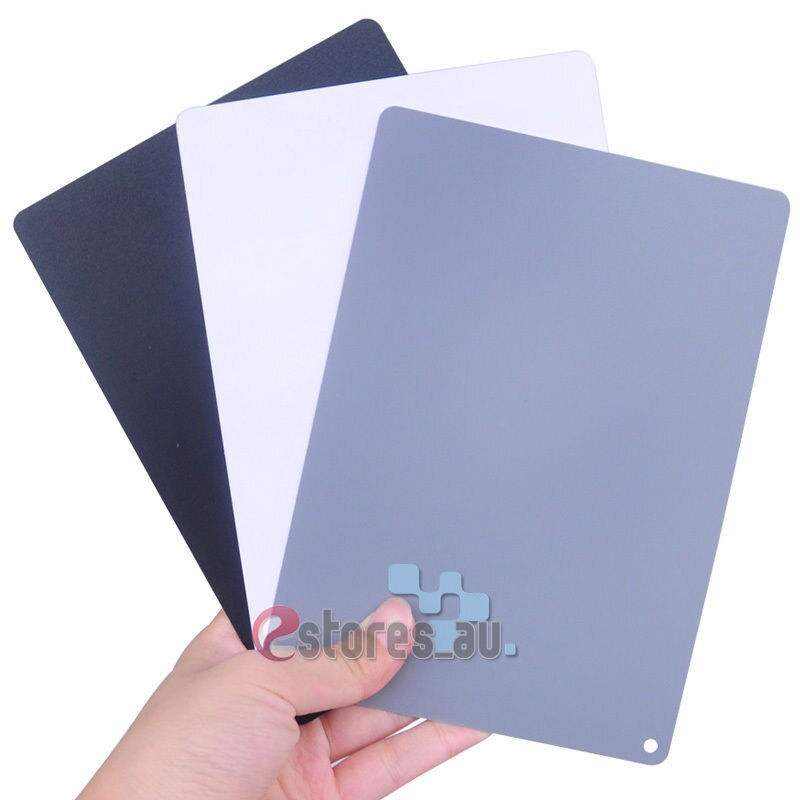 3 in 1 Digital Grey Card White Black 18% Gray Color White Balance Nexk Strap (Large) For 5D 60D D310 D3200 5D2 5D3